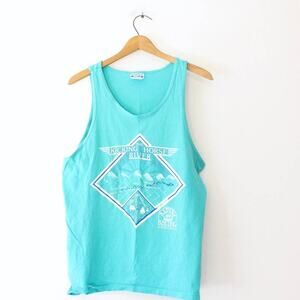 Vintage The Kicking Horse River Whitewater Rafting Tank Top Large